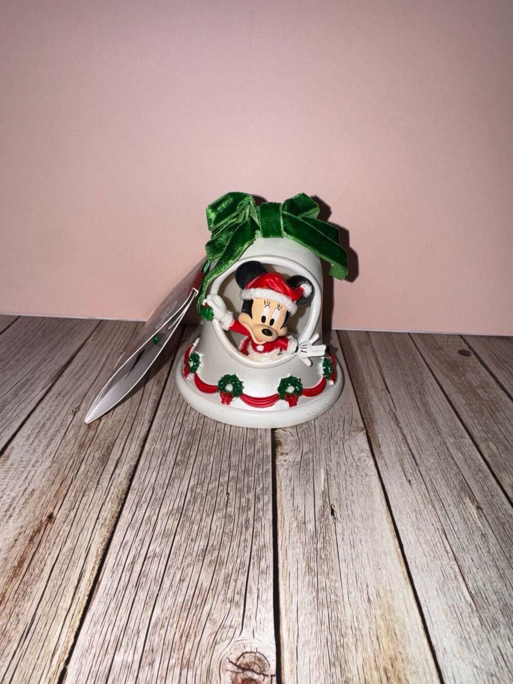 Disney Parks Santa Minnie Mouse Bell Sketchbook Christmas Ornament - Picture 1 of 4